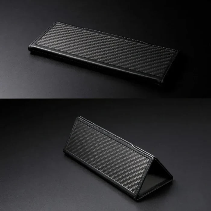 WIZ® folding glasses case in carbon fiber and NAPPA leather — DEFF