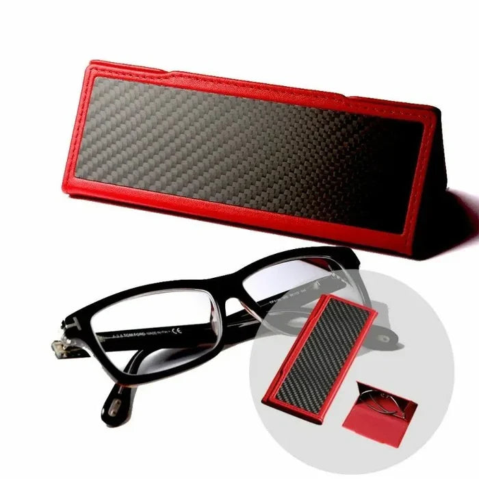 WIZ® folding glasses case in carbon fiber and NAPPA leather — DEFF