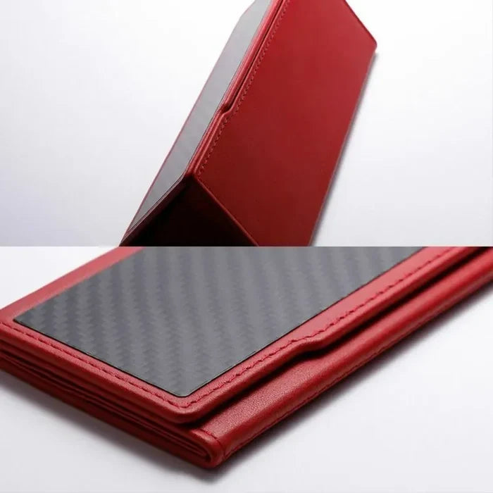 WIZ® folding glasses case in carbon fiber and NAPPA leather — DEFF