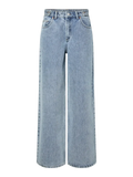YAS Alia button wide jeans light blue