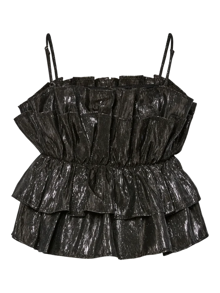 YAS Atta short top black silver