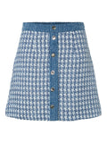 YAS Beru dark blue boucle skirt