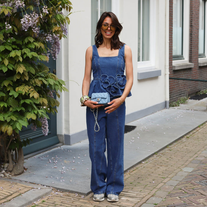 YAS Elsie wide jeans medium blue