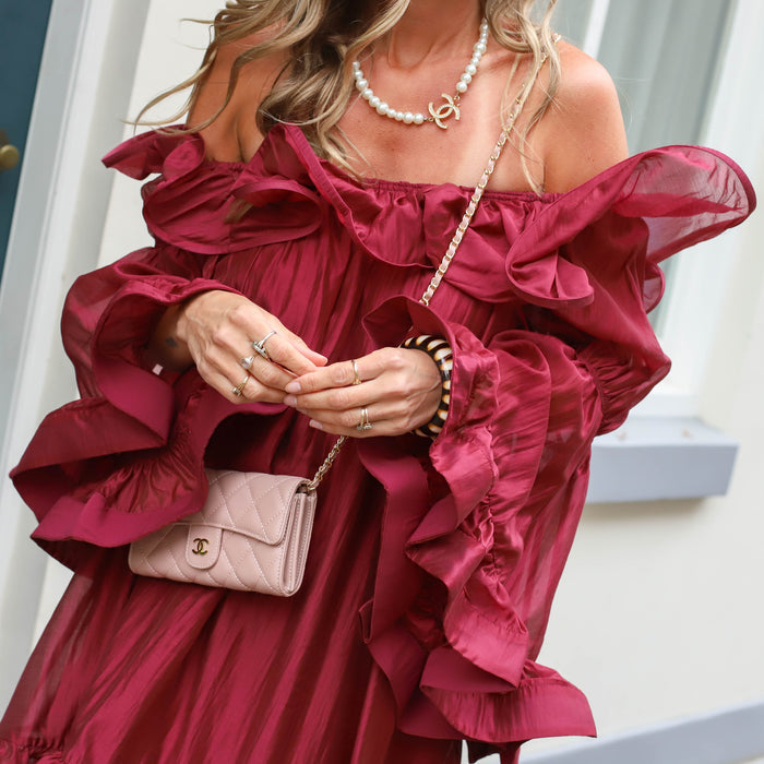 YAS Fallulah dress rhodo