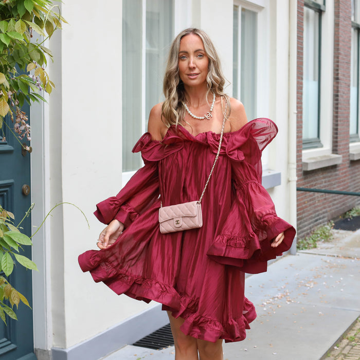 YAS Fallulah dress rhodo
