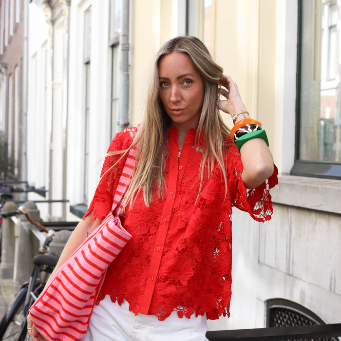 YAS Gala blouse poinsettia rood