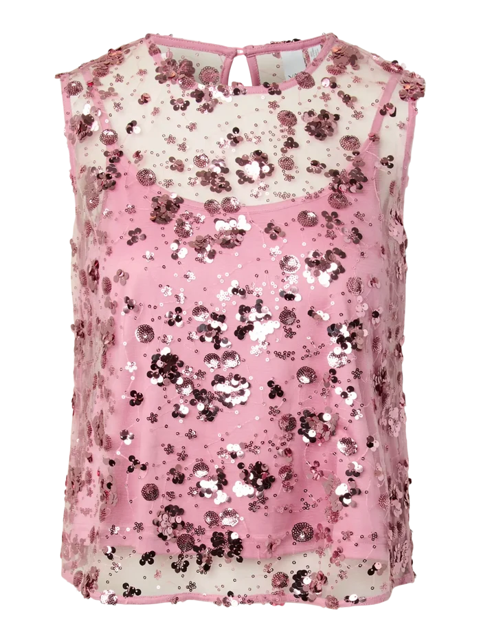 YAS Sequinna top orchid smoke