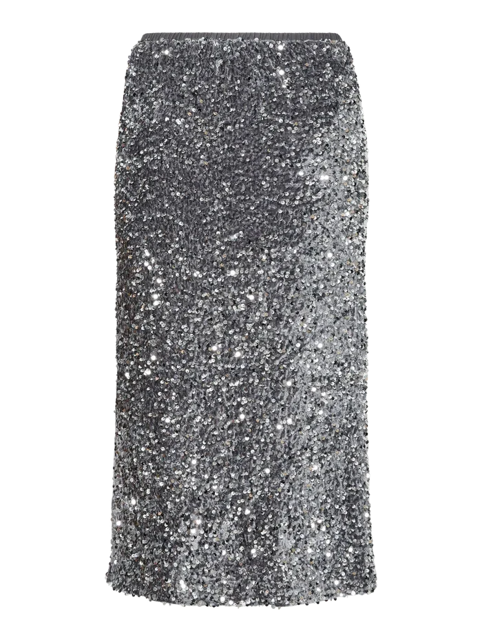 YAS Valera long skirt medium grey