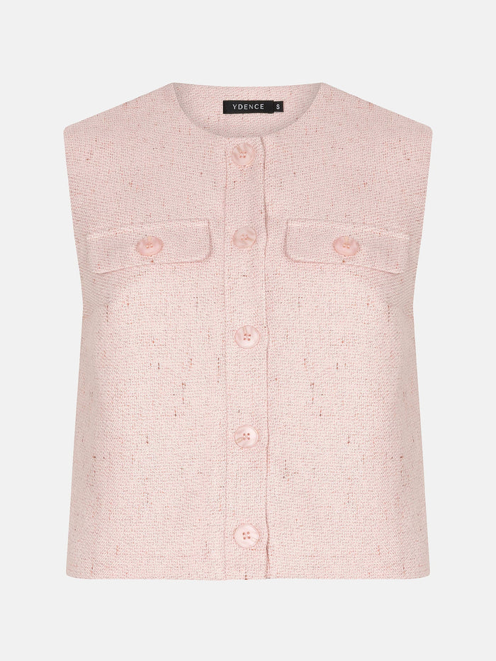 Ydence Gilet Amanda Peachy pink