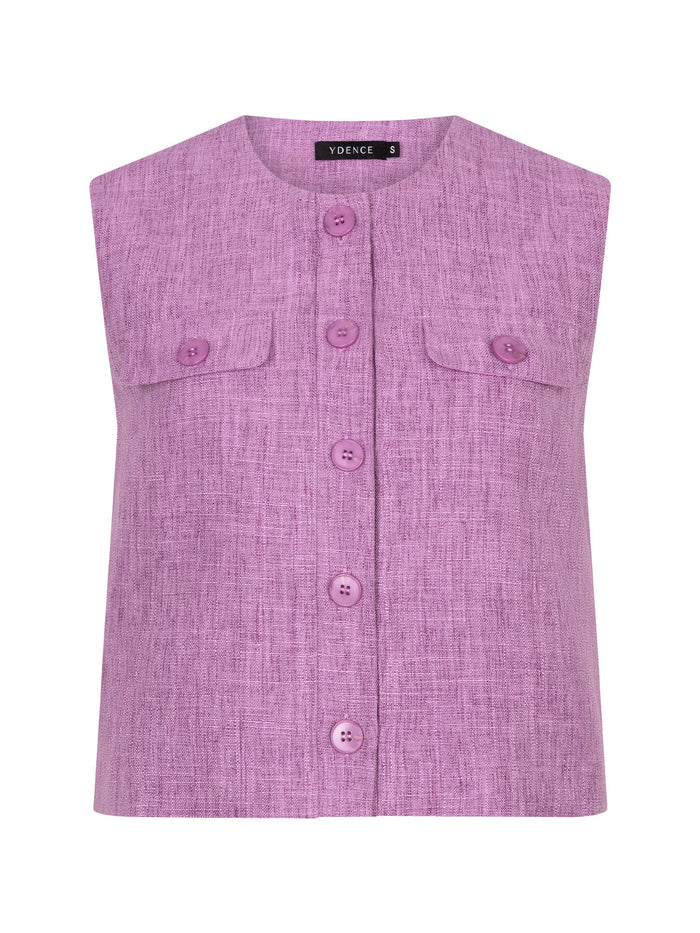 Ydence gilet Amanda purple melange