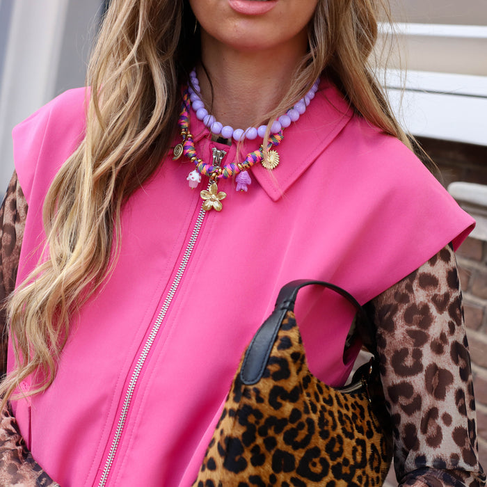 Ydence gilet Danielle Berry pink