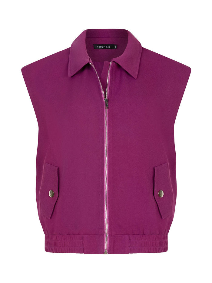 Ydence Gilet Danielle fuchsia purple