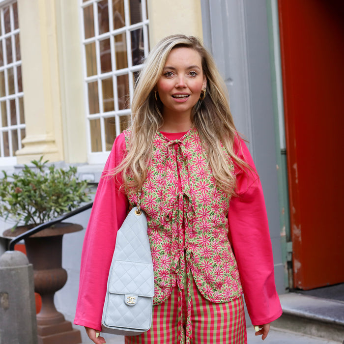 Ydence Gilet Esmira pink flower