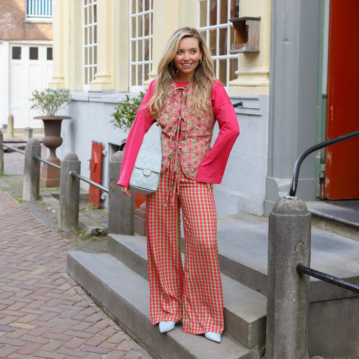 Ydence Gilet Esmira pink flower