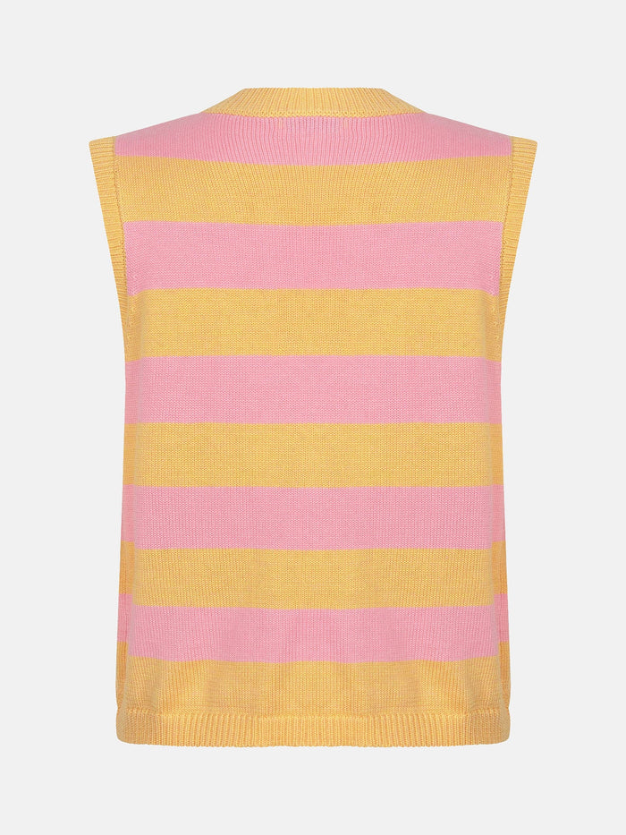 Ydence Knitted gilet Judith Yellow pink
