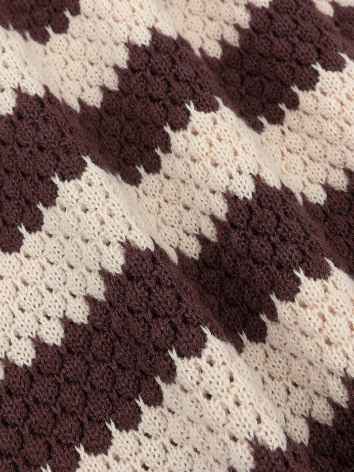 Ydence Knitted top Janouk Brown/ecru