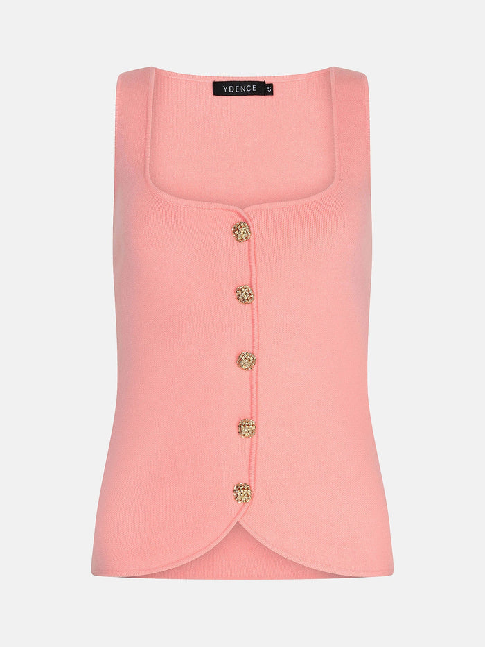 Ydence Knitted top Mella Peachy Pink
