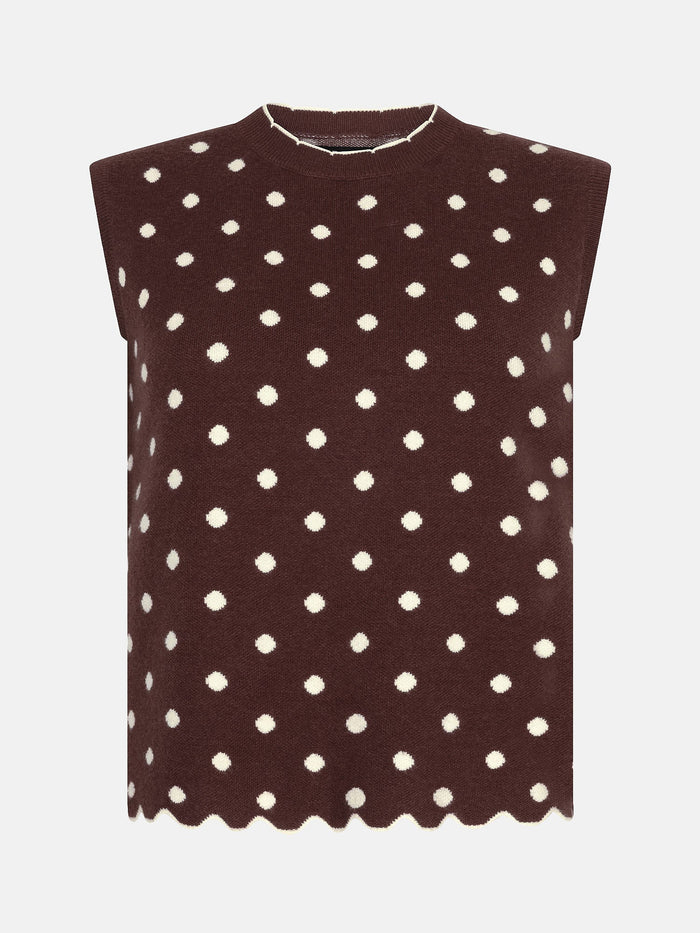 Ydence Knitted top Norah Brown ecru