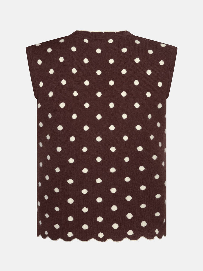 Ydence Knitted top Norah Brown ecru