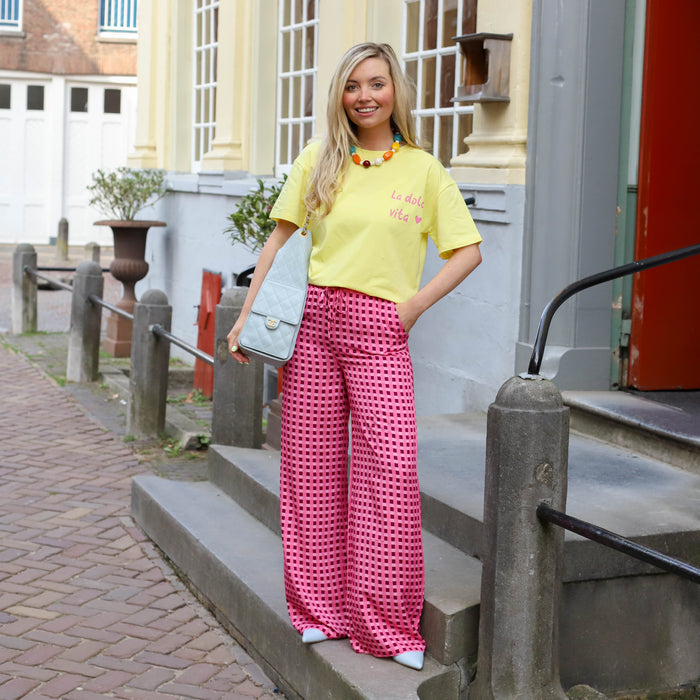 Ydence Pants Kate coral pink burgundy