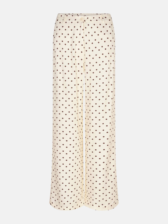 Ydence Pants Stacey Ecru/brown dot
