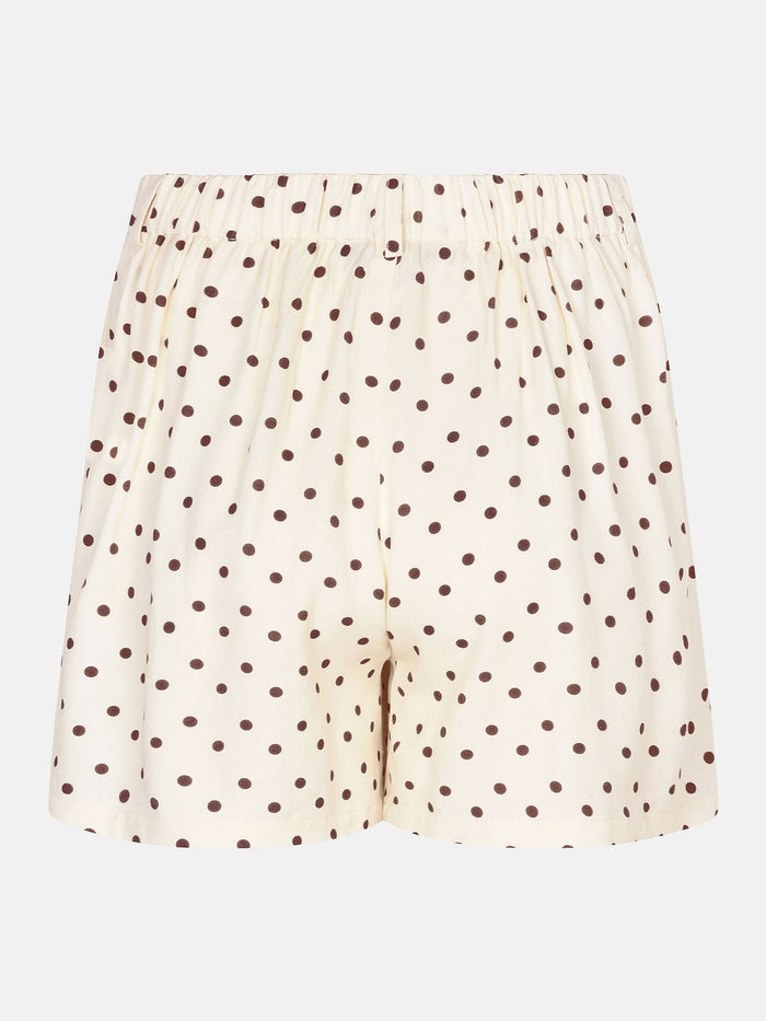 Ydence Short Adeline Ecru/brown dot