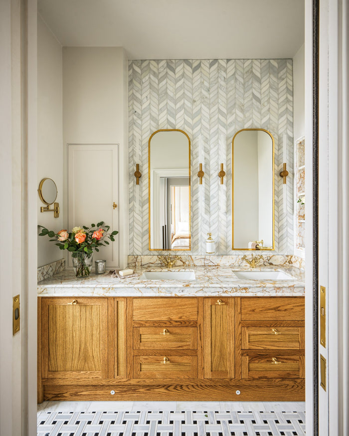 Zen Marble Honed Finish Leaf Mosaic|Bathroom design, installation and photography by Simply Bathrooms (Surrey) Ltd.|ottoman-marble-honed-slab, zen-marble-honed-finish-grand-basket-weave