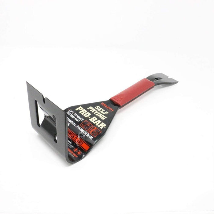 10.75-in metal moulding pry bar with red handle and hooked claw end